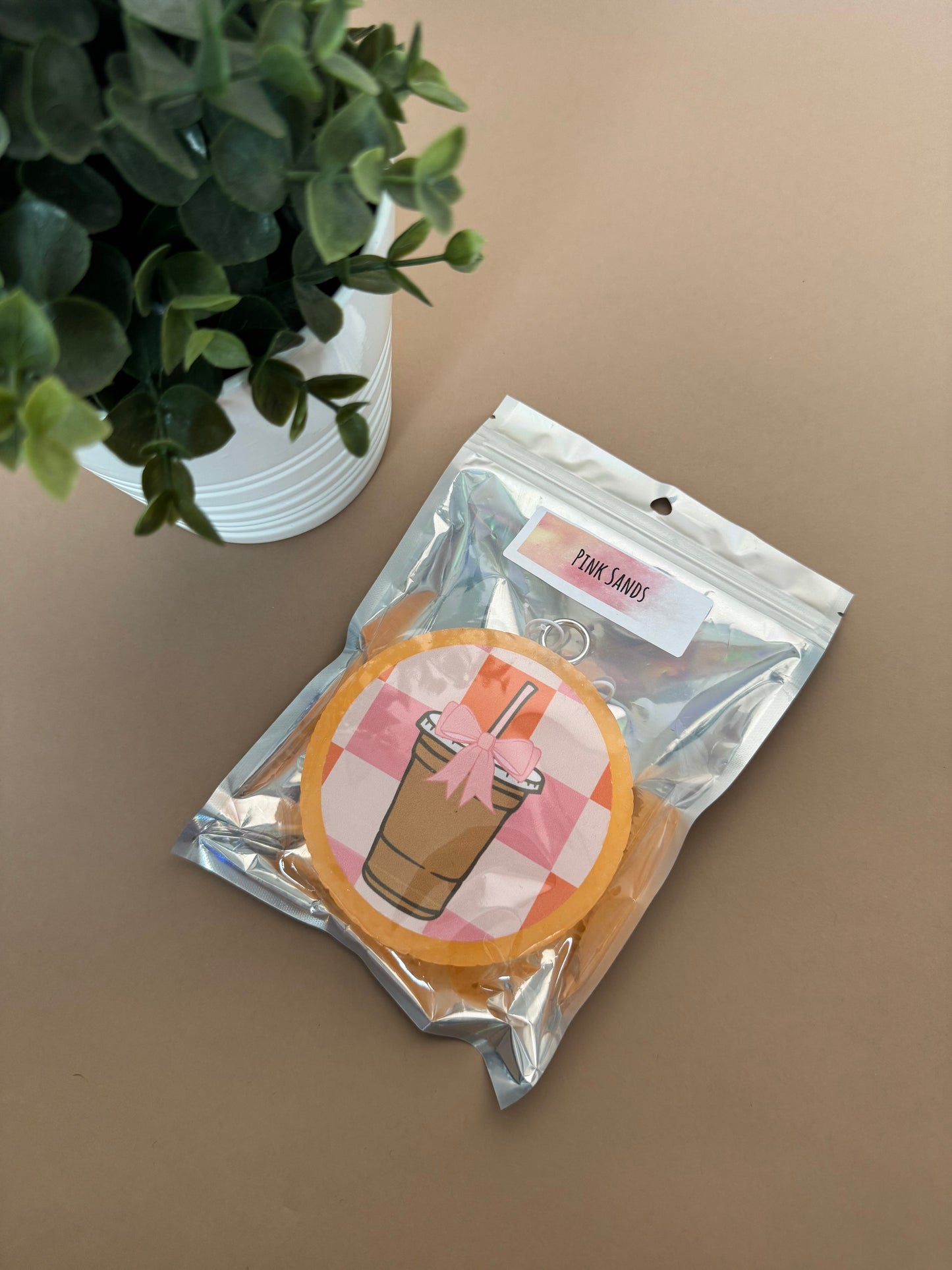 Checkered Coffee Freshie