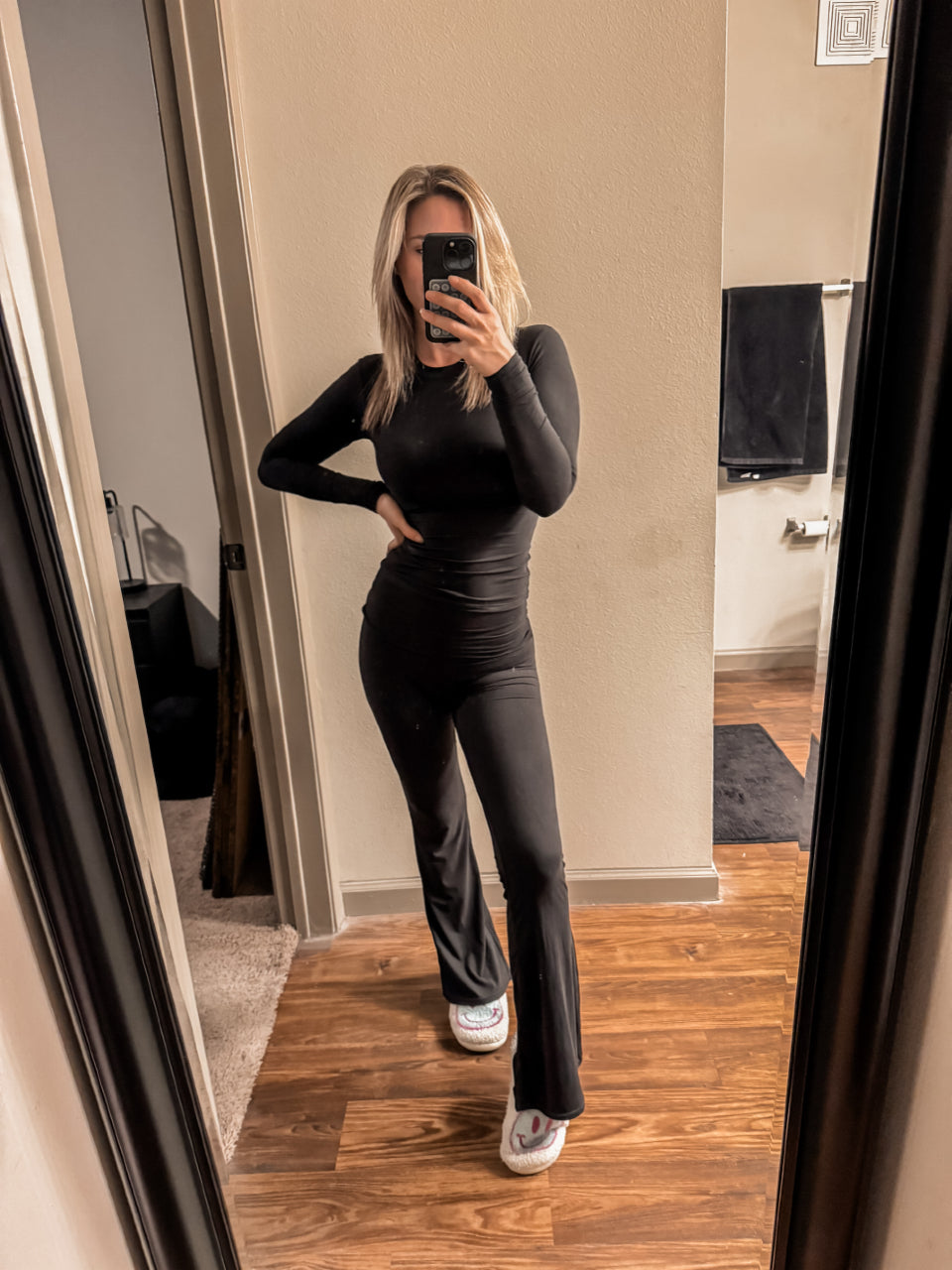 Jersey Foldover Flare Leggings