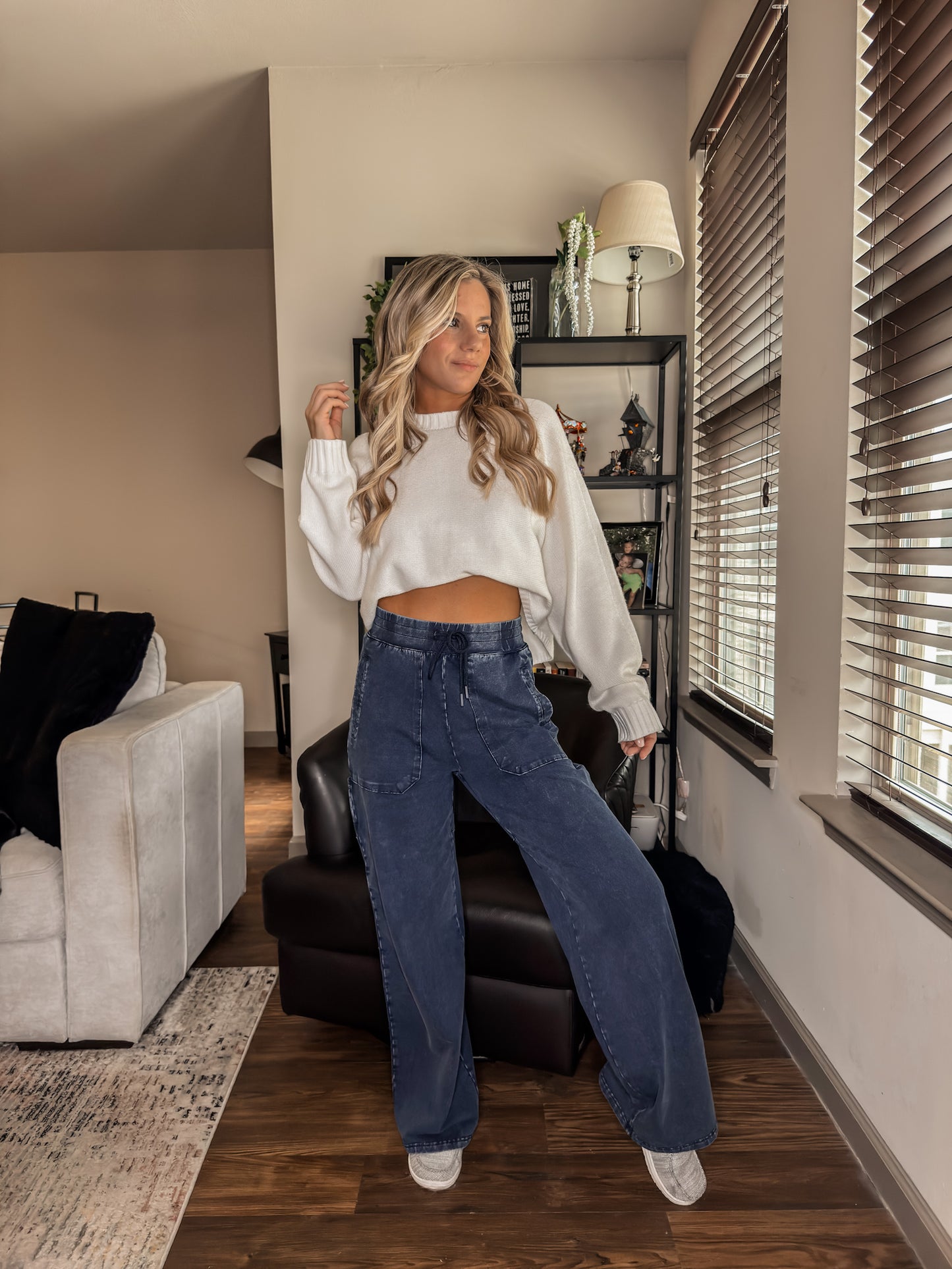 Winter Wonderland Round Neck Dolman Sleeve Sweater